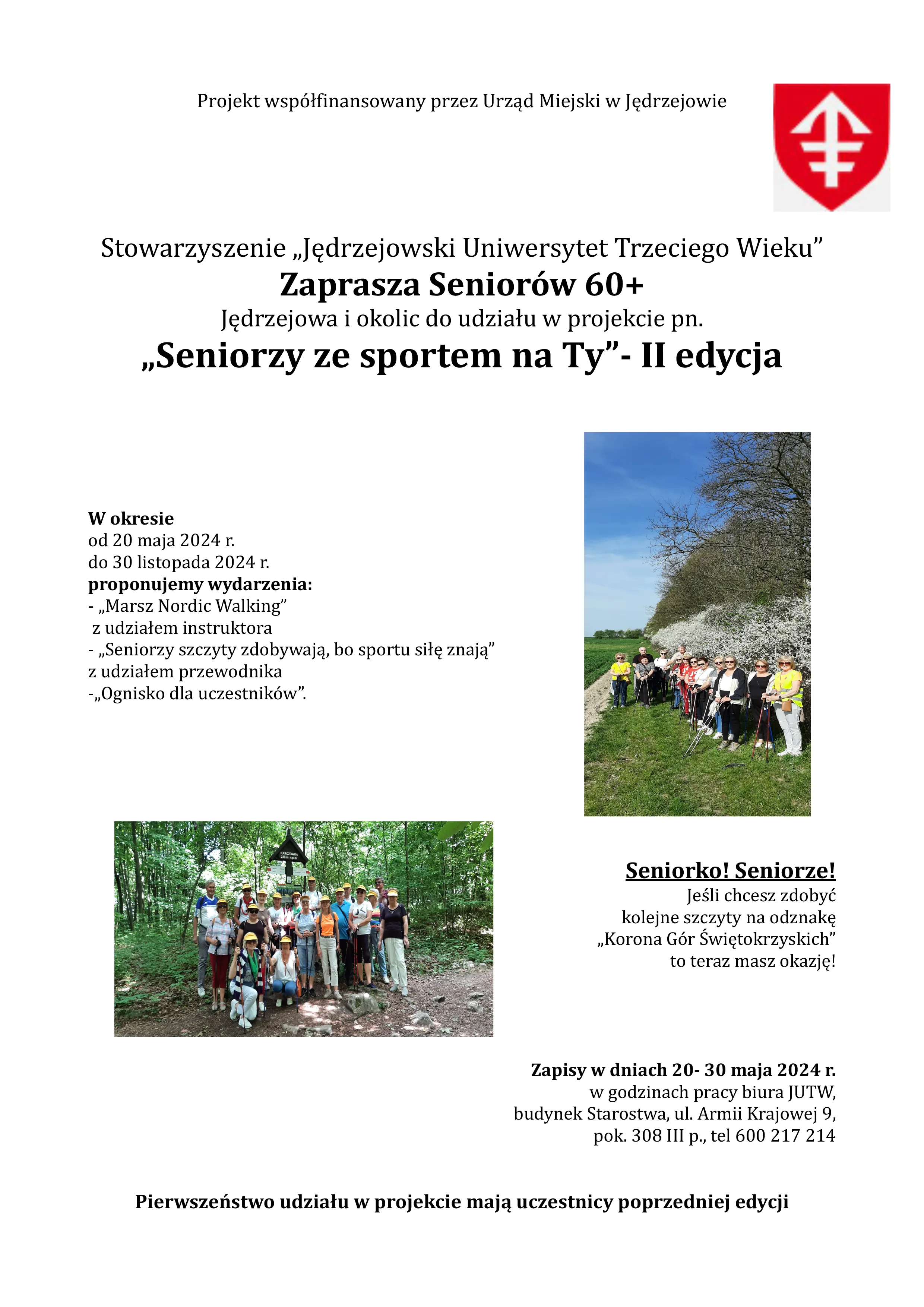 plakat seniorzy ze sportem na Ty II edycja 2024